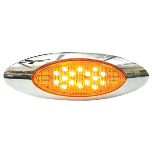 8 Inch 6 5/ Oval Gen 1 Marker Light 16 Diode - Amber Led / Amber Lens