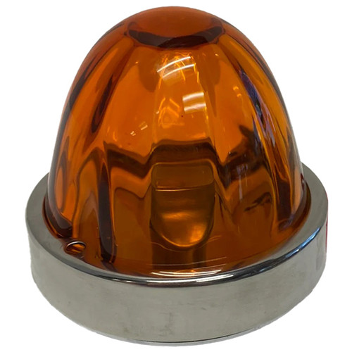 Sealed Amber Glass Watermelon 1156 Light Kit 1 Wire