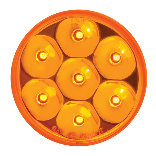 2 Inch Low Profile Dual Function Low Pearl Amber Led Light - 3 Wire