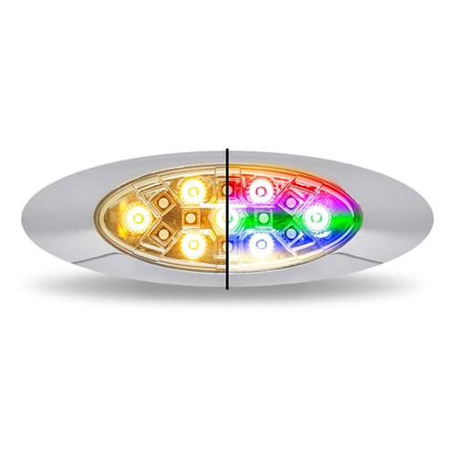 Amber/RGB Dual Function Gen 4 LED Marker Light W/ 6 Wires With 6 Male Plugs