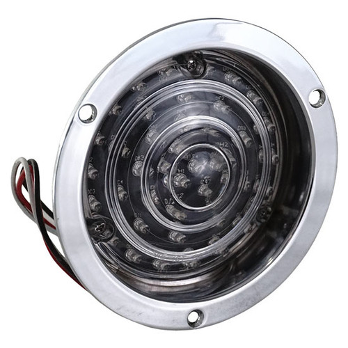 4 Inch 40 Led Deep Dish Stop, Turn And Tail Red Led/Clear Lens