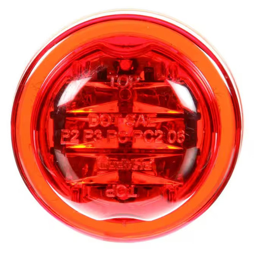 10 Series 2.5 Rnd High Profile Marker Clearance Light - Red Led / Red Lens