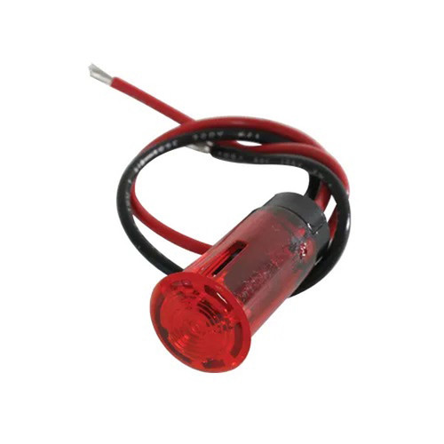 12 Volt Red LED Indicator Light & Red Lens
