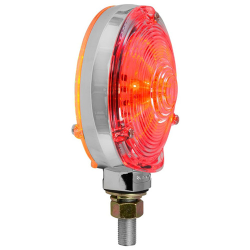 4 Inch Double Face Star Amber / Red Led Pedestal Light