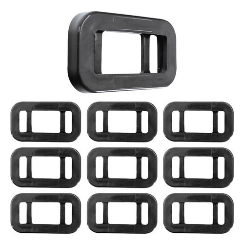 10 Pack Mini Rectangular Rubber Grommet 3.25 X 1.875 Inch