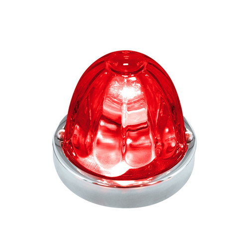 Glass Watermelon Flush Mount Kit W/ Red LED, Red Lens & Bulb Dual Function