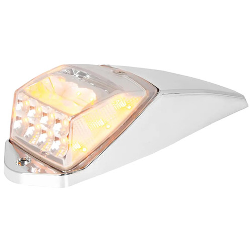17 Diode Square Cab Light - Amber Led / Clear Lens