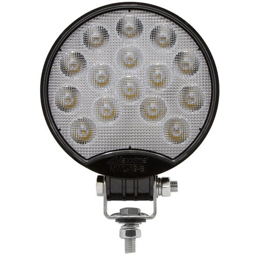 15 Diode White Round Stud Mount Work Light W/ Clear Lens- 800 Lumens