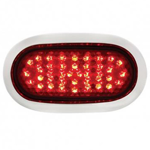 Vintage Style Stop, Turn, And Tail Light W/ Chrome Flush Mount Bezel
