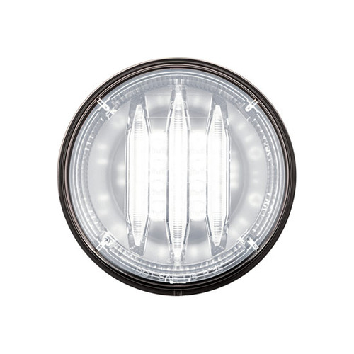 White Round Saber Light Bar LED Stop, Turn, Tail Light W/ 3 Hardwired Wires