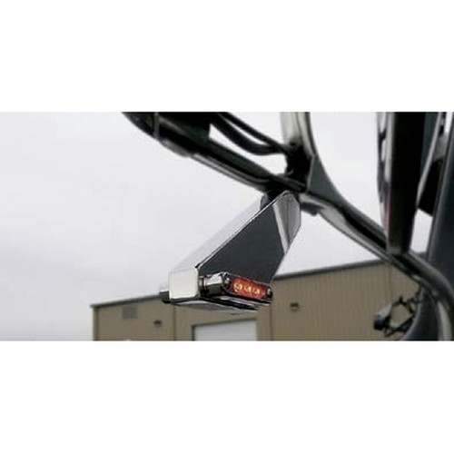 3 Diode LED Side Turn Signal Light W/ Mirror Bracket Mount, Light Color & Position Options By Roadworks Fits Peterbilt W/ Door Or Cab Mounted Mirrors