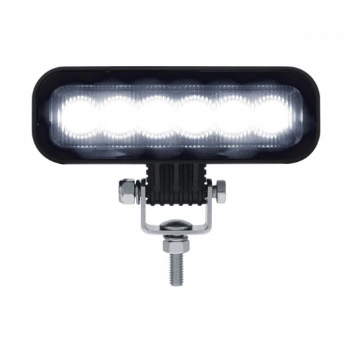 6 Diode LED Rectangular Flood Light W/ Black Housing & Clear Lens