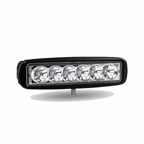 6 Inch 6 Diode Led Single Row Work Lamp With Flood Beam 1080 Lumen