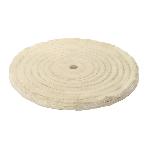 6 Inch Buffing Wheel Cotton - 3 Sewn Rows