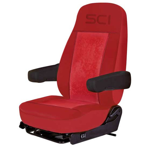 Red Synthetic Leather And Microfiber Universal Seat Cover