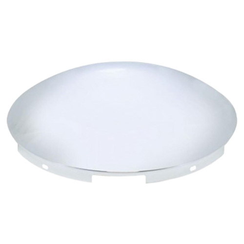 16 Inch Stainless Steel Steer Axle Dome Hubcap With 7/ Lip, 5 Even Notches