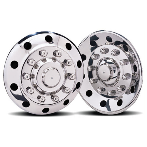 5 Inch Realwheels 22. Stainless Steel American Road Series Front Simulator Kit For 22.5 X 8 Inch Wheels