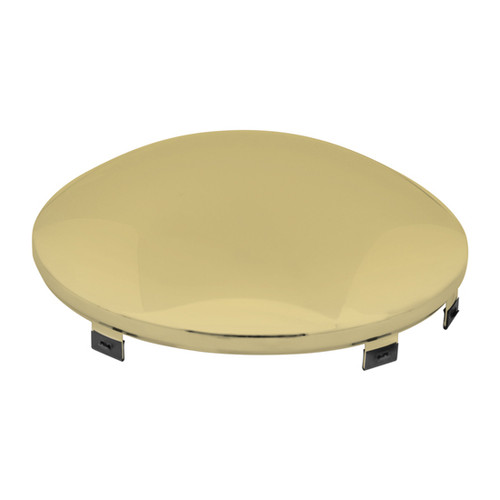 Brass Plated Steel 6 Notch Front Hub Cap Fits Aluminum Or Steel Wheel