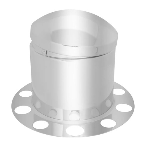 20 Inch Chrome High Hat Rear Axle Cover Set For Aluminum , 22.5 Inch And 24.5 Inch Wheels