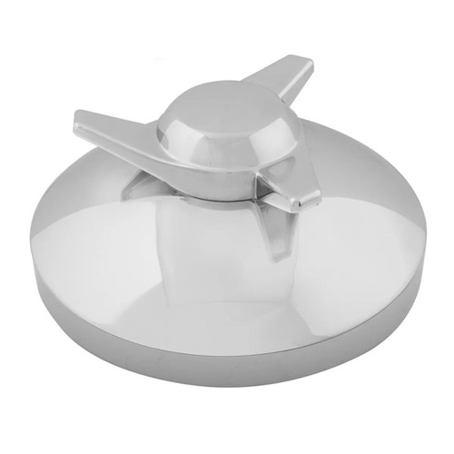 4 Inch 7-1/ Chrome Rear Wing Spinner Hubcap, Swept, Driver Side