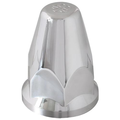 8 Inch 33Mm X 2 5/ Chrome Standard Push On Lug Nut Cover With Flange