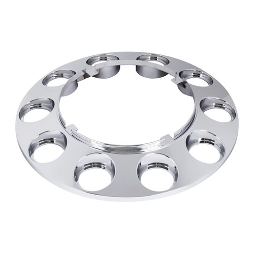 ABS Front Axle Cover Chrome Plastic Designed for High Hat W/ 10 Lug Nut Holes