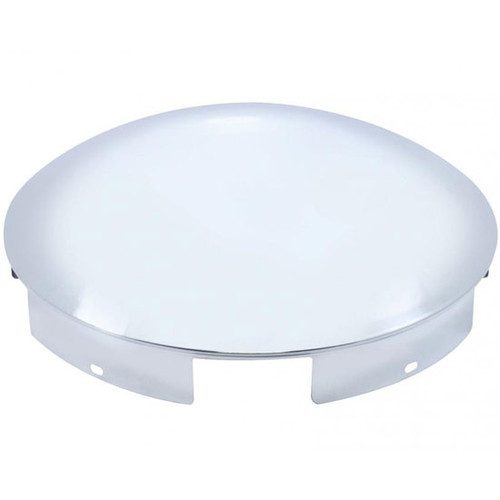 Chrome Even 5 Notched Dome Front Hubcap With 1 Inch Lip