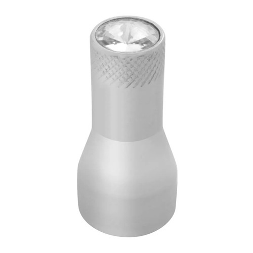 1 Inch Chrome Aluminum Valve Stem Cover With Clear Jewel For Steel Stem