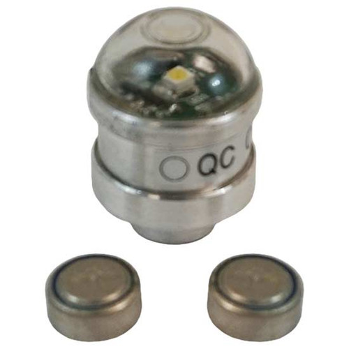 8 Inch 3/ White Lighted Chrome Tire Valve Stem Cap