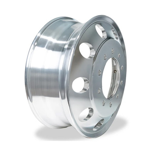 Polished Aluminum Wheel 24.5 X 8.25 W/ 10 Round Holes