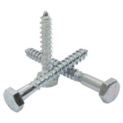 Assorted Zinc Plated Lag Screws, 12 Piece