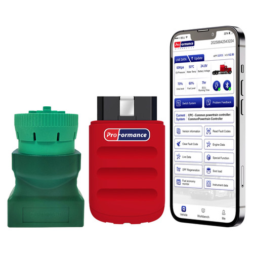Performance LInk Advanced Mobilt Diesel Diagnostic Tool W/ Bidirectional Commands, Unlimited Fault Code Clearing & Multiple Languages