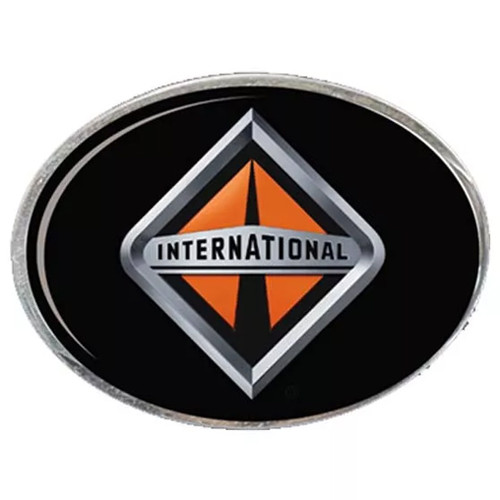 Oval Belt Buckle Black W/ International Logo