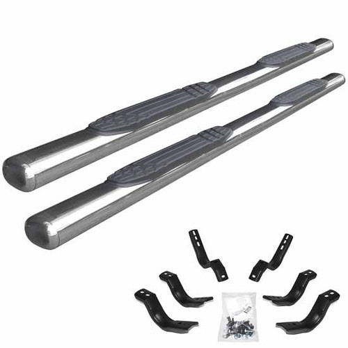 4 Inch Go Rhino 1000 Series SS Side Step Kit With Brackets For Ford F250 And F350 Super Duty Super Cab 1999-2016