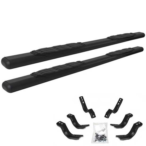 5 Inch Go Rhino 1000 Series Textured Black Galvanized Steel Sidesteps With Brackets, Complete Kit For Ford F-250, F- 350 With Super Cab