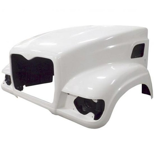 Fiberglass Hood W/ 55 Inch Centerline & Fenders By Jones Performance Replaces 1QM-5872M Fits Mack Granite CV513, CV713 SFA