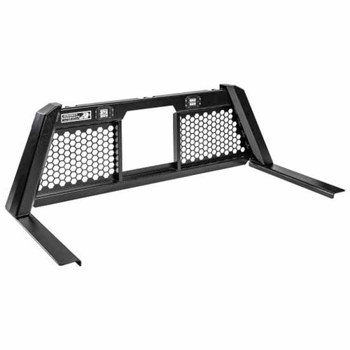 Guardian Hd Smooth Black Aluminum Cab Rack With Honeycomb Mesh, Window For Sierra 2500, 3500