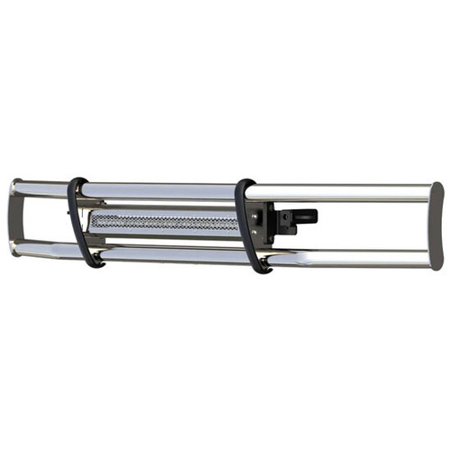 Milestone Polished Stainless Steel Bumper Guard With Led Light Bar For Volvo Vnl Gen Ii - Iii 2004-Current