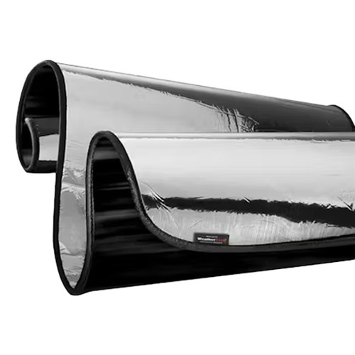 Silver/Black Full Vehicle Sun Shade Kit Fits Volvo VNL Gen II