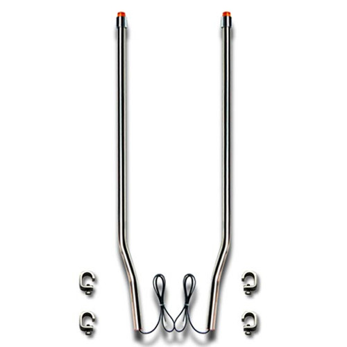 37 Inch Bores SS Led Bumper Guides - With Offset For Chevrolet Silverado 2500, 3500