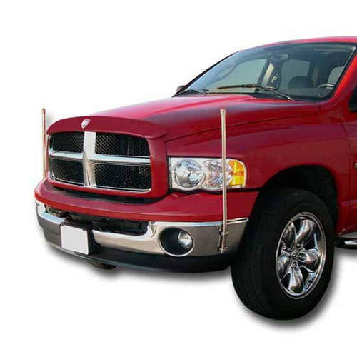 29 Inch Bores SS Bumper Guides - With 6 Inch Offset For Dodge Ram 1500, 2500, 3500, 44500, 5500