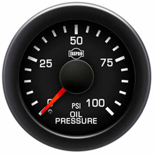 16 Inch Isspro 2-1/ Engine Oil Pressure Gauge Kit With Black Bezel, Red Pointer For Dodge 2500, 3500