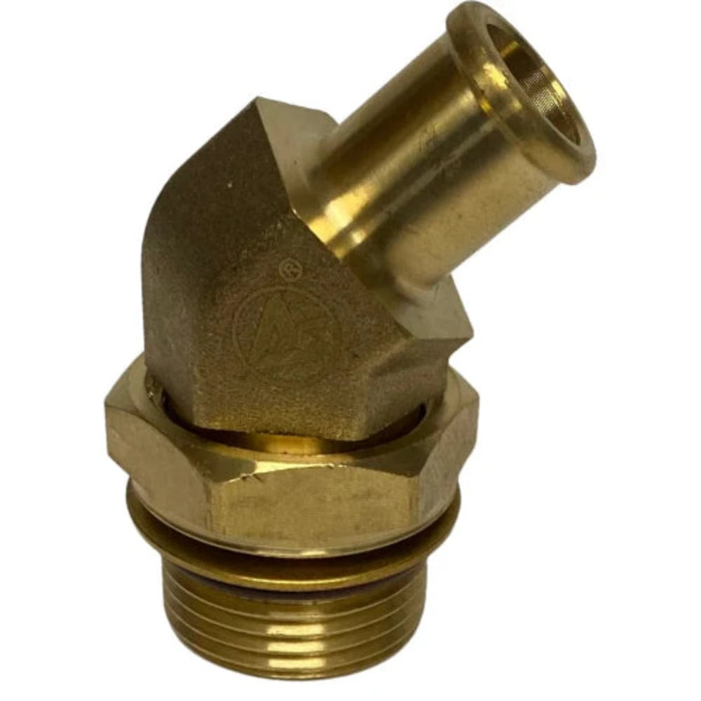 V38-1090 | Genuine Paccar 45 Degree 3/4 Hose Bead Fitting X M27-2.0