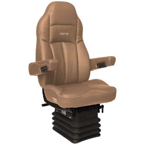 Brown Leather Legacy Silver High Back Seat Standard Base With Bellows