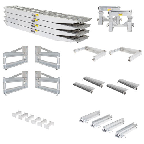 18 Inch 2 Bunk Load Leveler / 4 Ramp Master Kit For Step Deck Trailers - 23,500 Lb. Cap