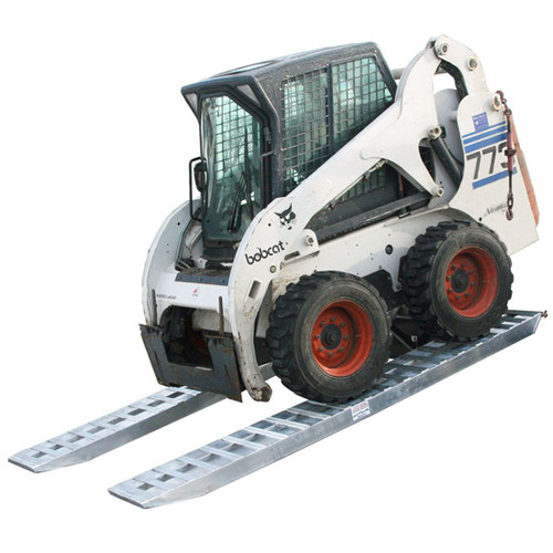 16 Inch 10 Ft X Aluminum Heavy Equipment Ramps Pin-On End, Stub Foot - 10,000 Lb. Per Axle