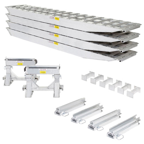 20 Inch 2 Bunk Load Leveler / 4 Ramp System For Step Deck Trailers - 23,500 Lb. Cap