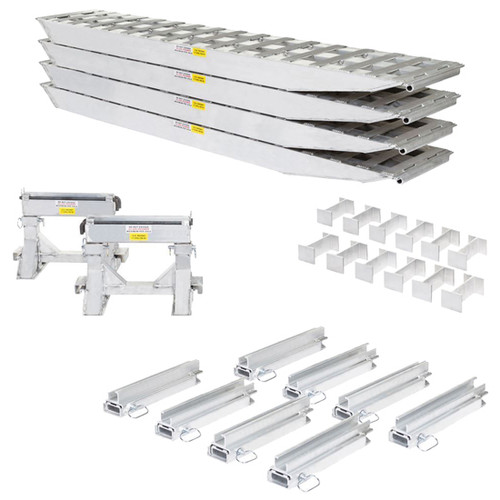 20 Inch 4 Bunk Load Leveler / 4 Ramp System For Step Deck Trailers - 23,500 Lb. Cap
