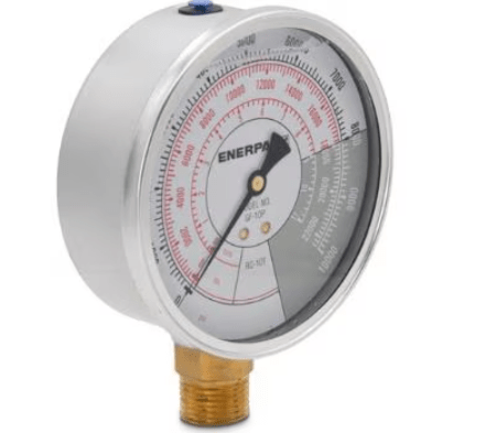 GF10P | Genuine Enerpac Pressure Gauge, 0 to 10,000 psi, 1/2 in NPTF