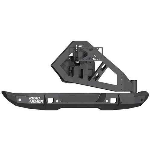 Road Armor Stealth Rear Bumper Mid Width With Tire Carrier Assembly And With Out Sensor Cutouts For Jeep Wrangler